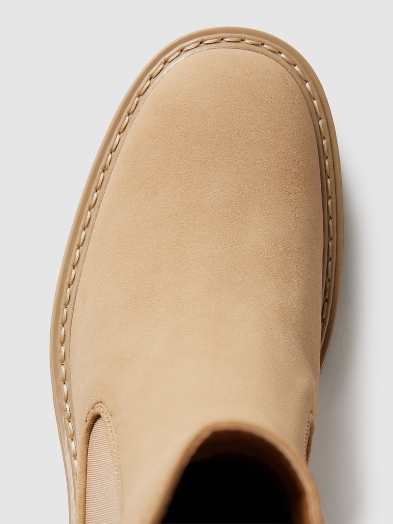 Chelsea Boots mit Gummieinsatz Modell 'BETTY' in sand