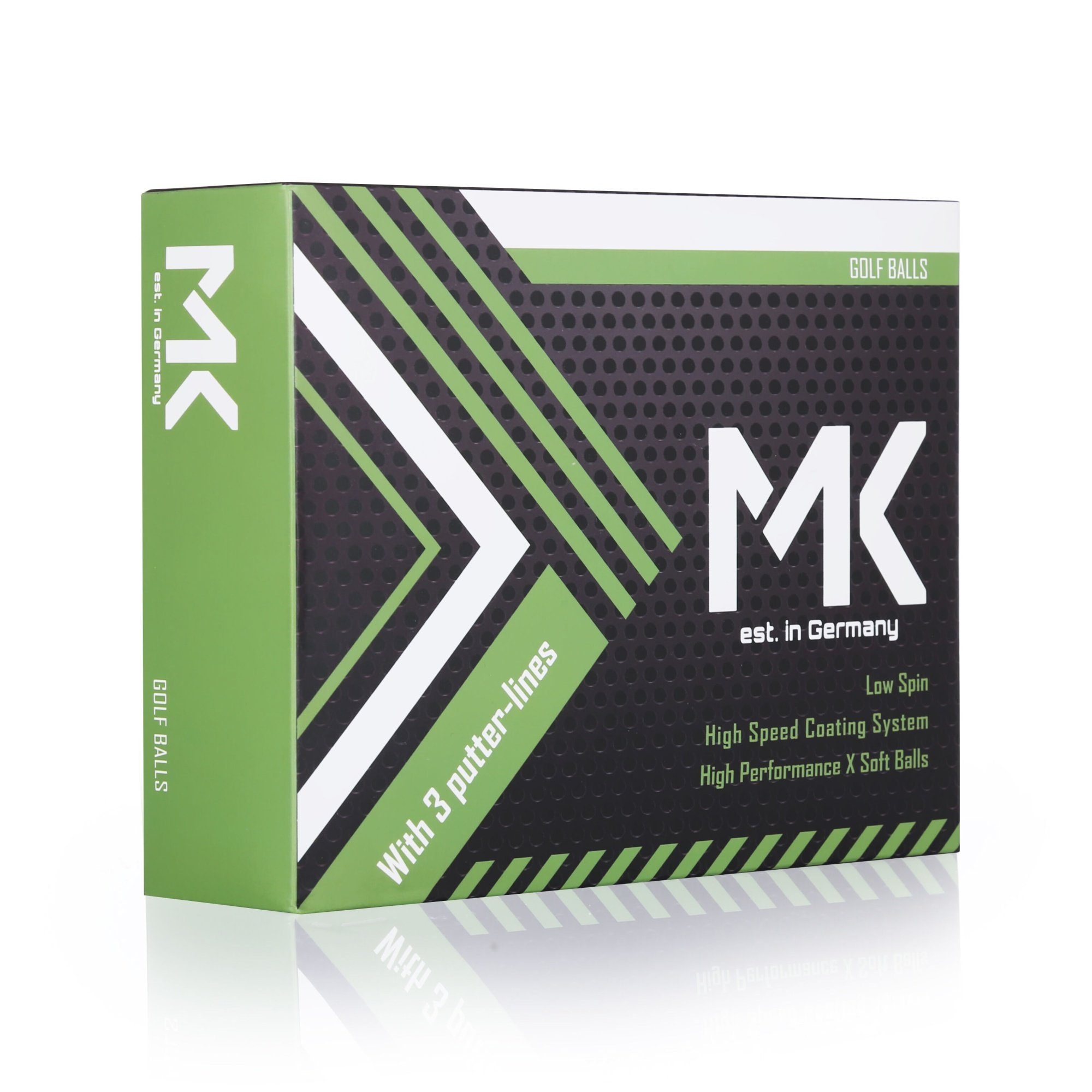 MK Golf Golfball MK Golf Golfbälle 2-lagig Long Range - 12 Stück - 42.7mm - 45.7g