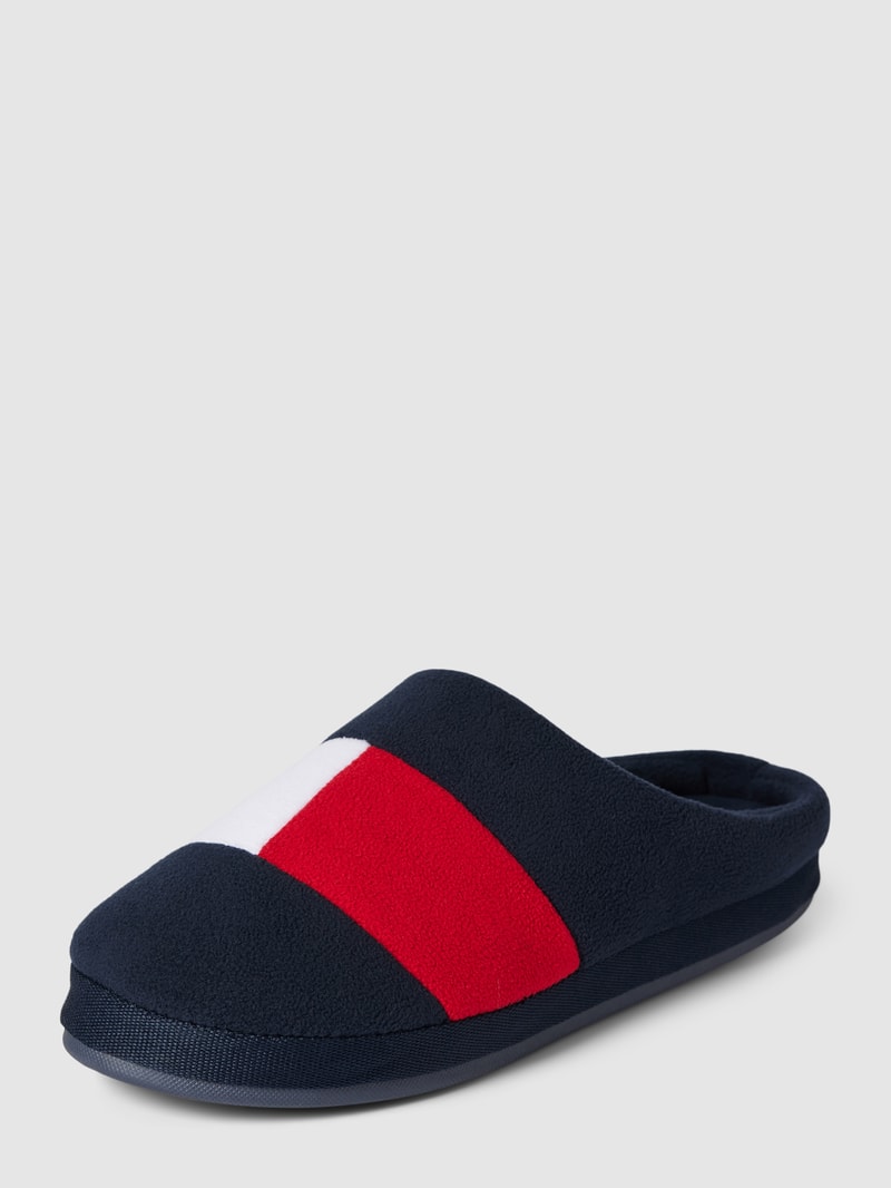 Hausschuhe mit Label-Detail Modell 'TOMMY HILFIGER FLAG' in marineblau