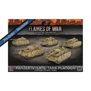 Panzer IV (late) Tank Platoon (Plastic)