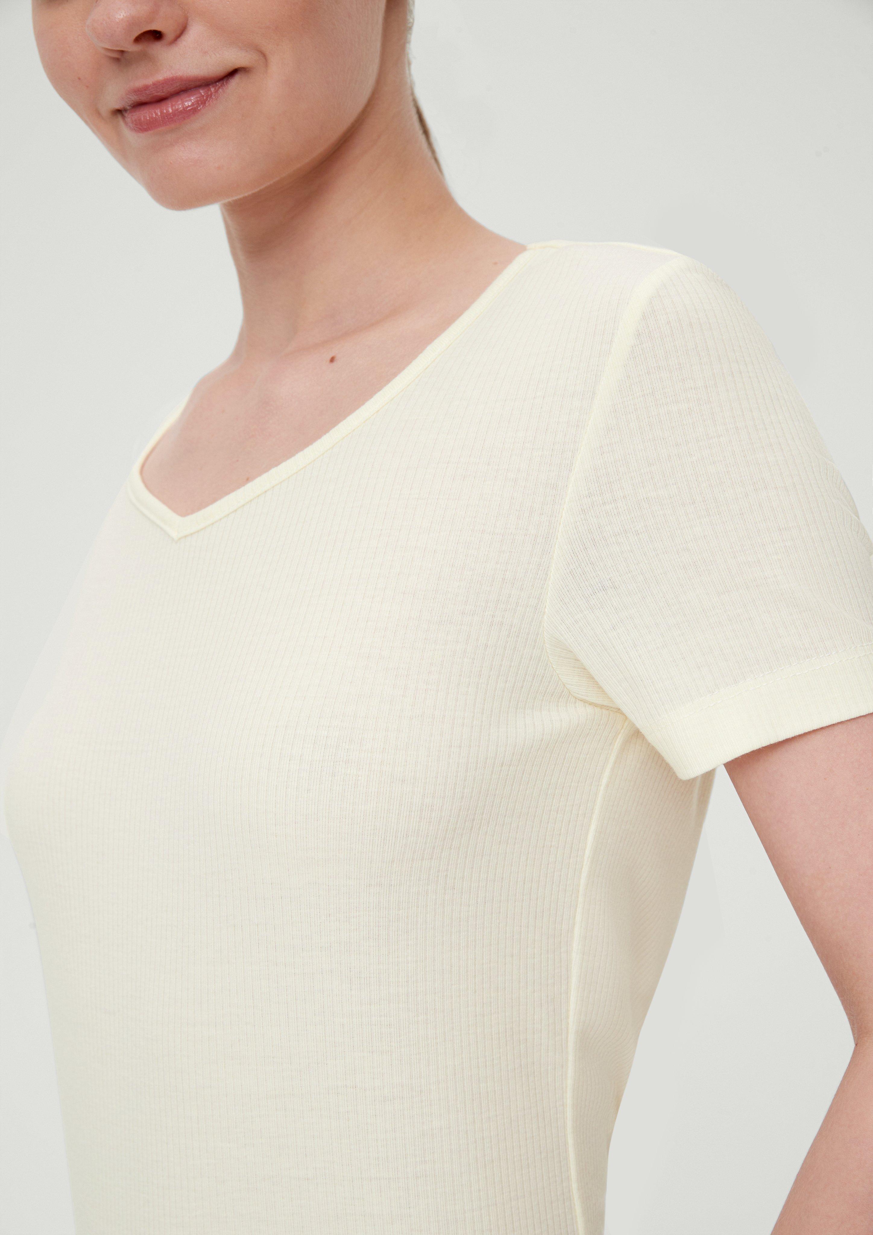 Pyjama-Shirt mit Rippstruktur  6008470-0200