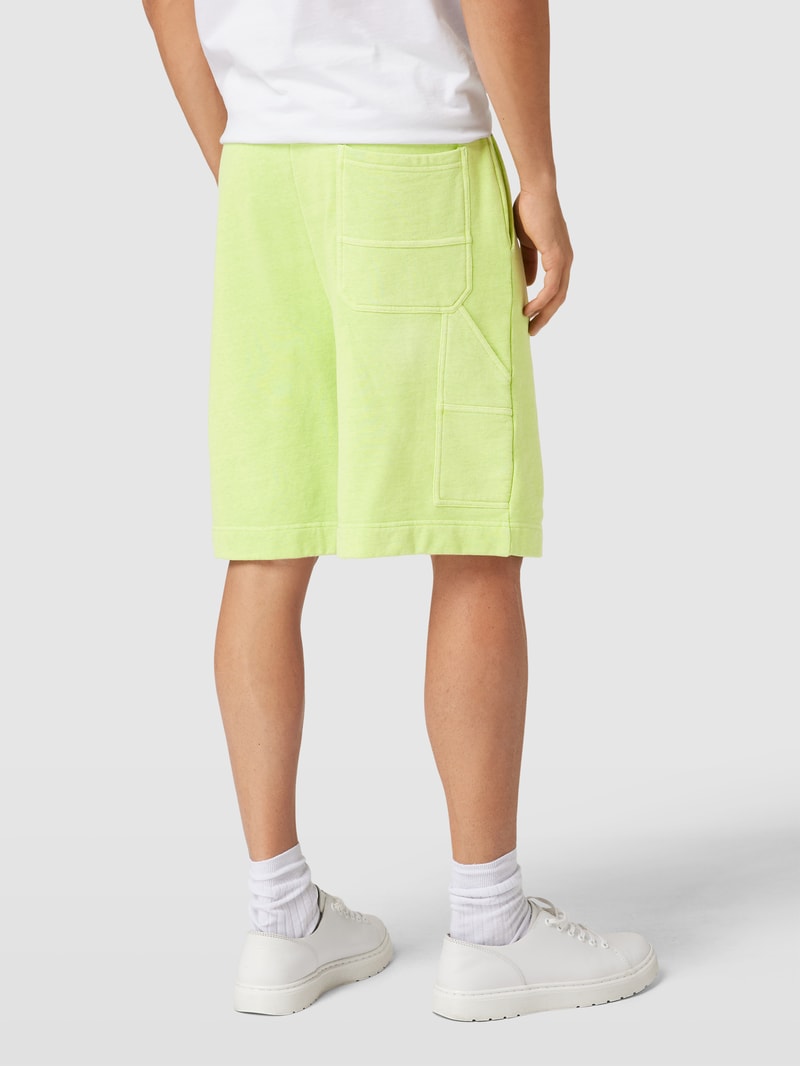 Shorts mit Label-Stitching Modell 'Neon' in neon grün