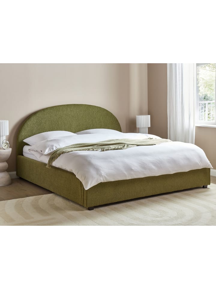 Beliani Doppelbett VAUCLUSE in Grün - (W) 194 x (H) 112 x (L) 216 cm günstig kaufen onesize