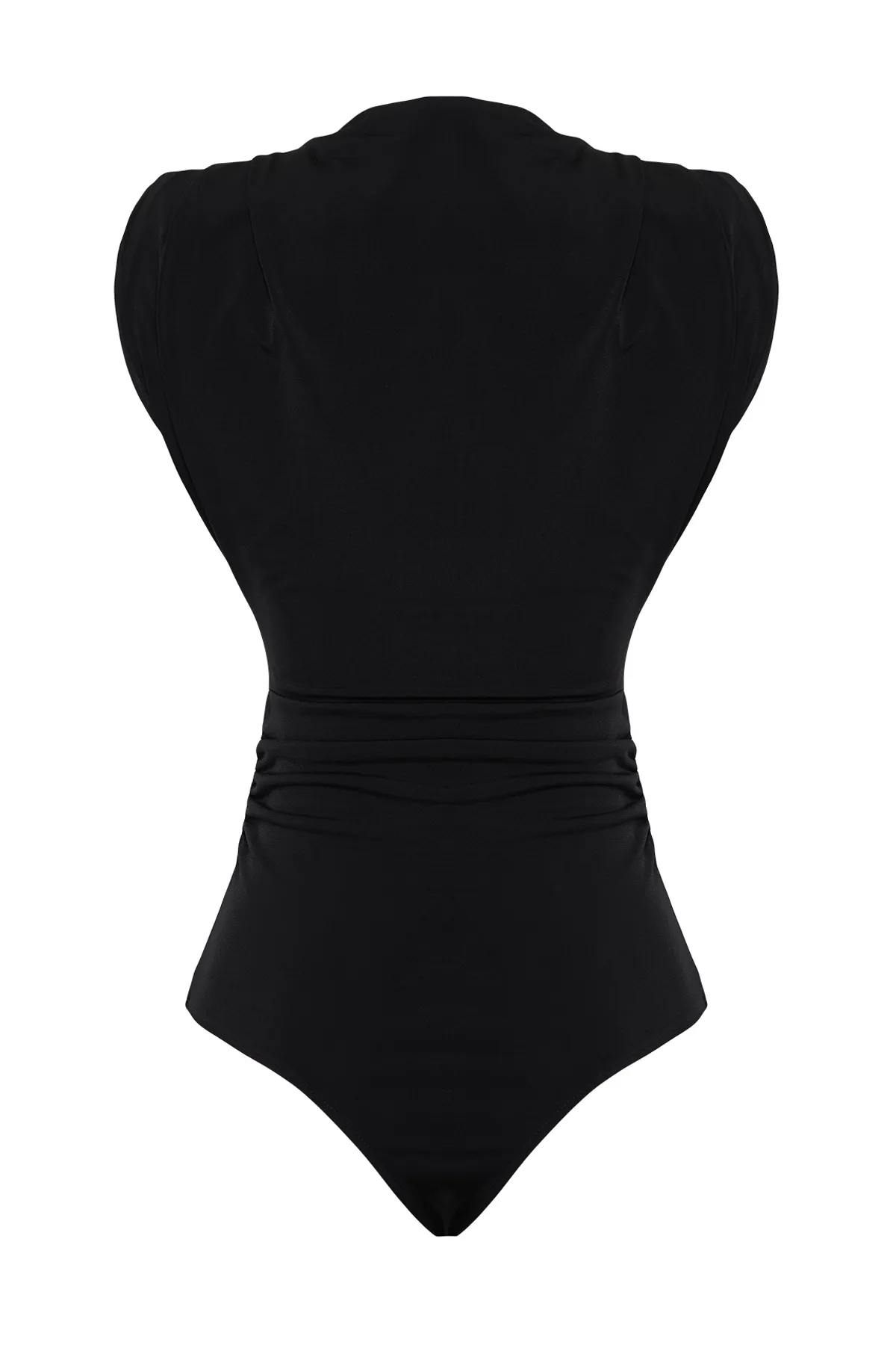 Trendyol Collection  Schwarzer, taillierter Strick-Body mit Druckknöpfen TPRSS24BD00012