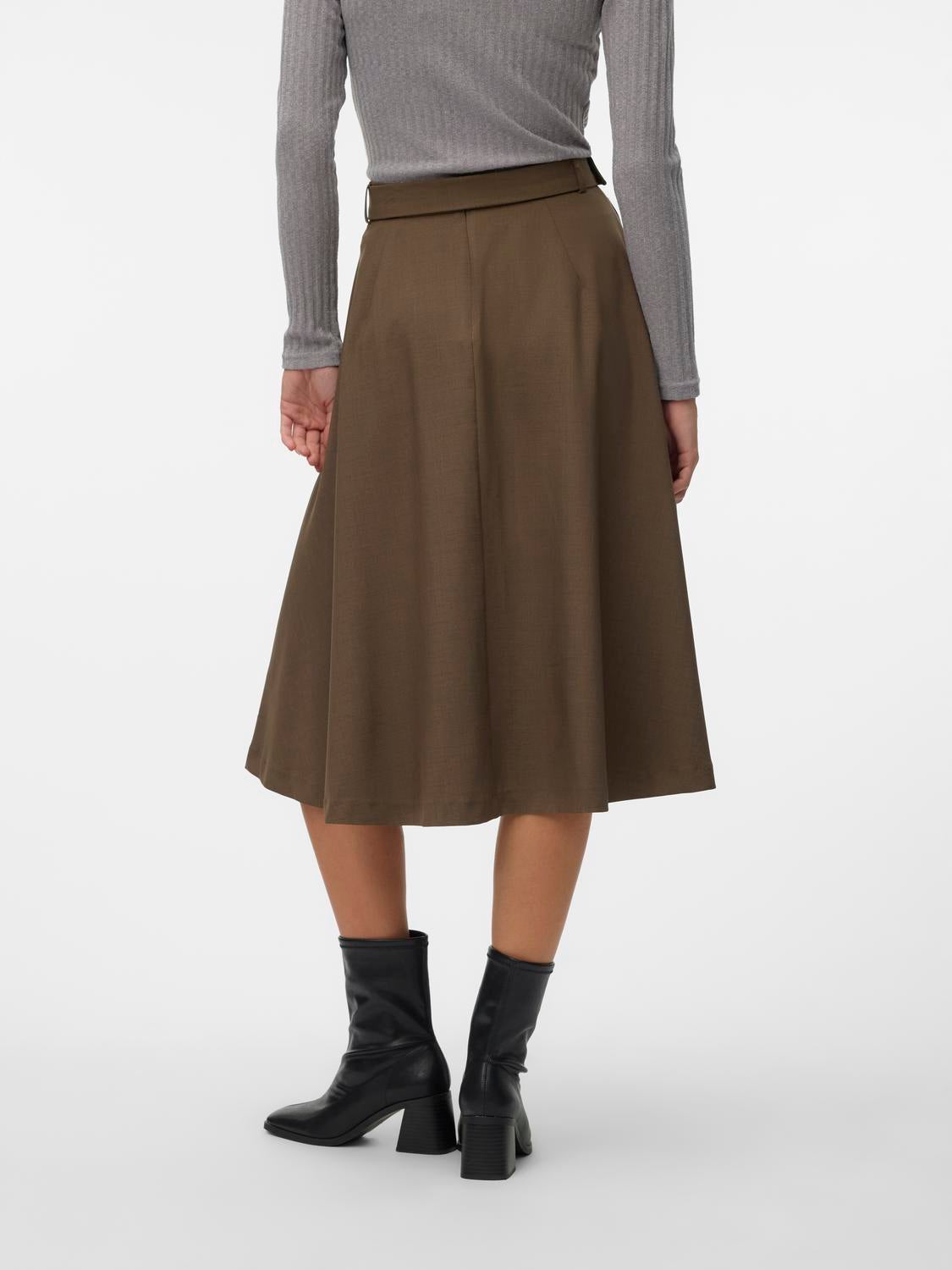 VMTARISA Hohe Taille Langer Rock