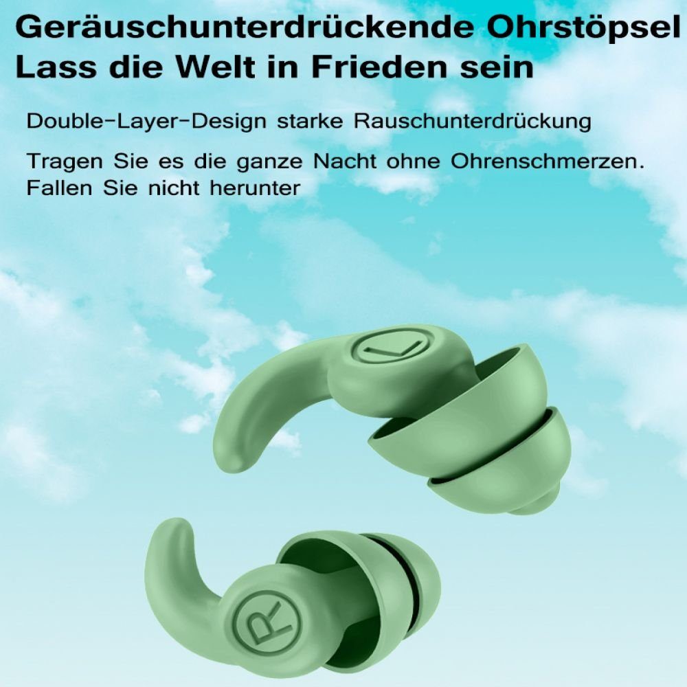 Jormftte Gehörschutzstöpsel Ohrstöpsel zum Schlafen und Gehörschutz,Waschbare