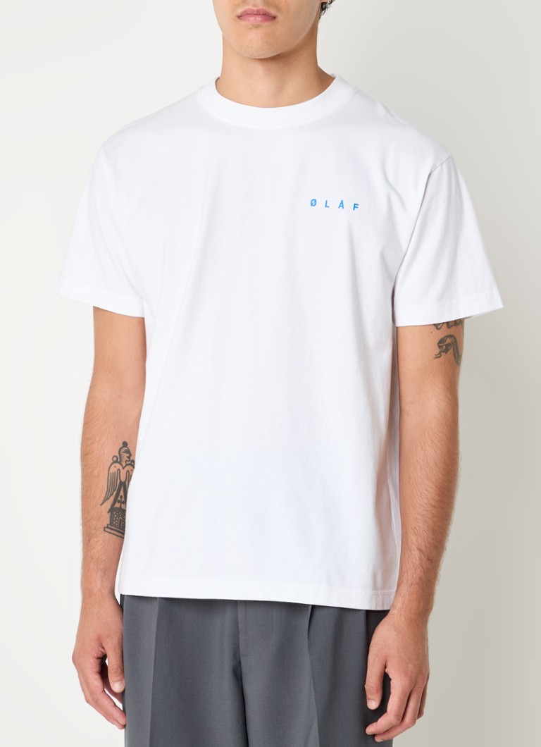 OLAF   T-shirt met logo- en backprint