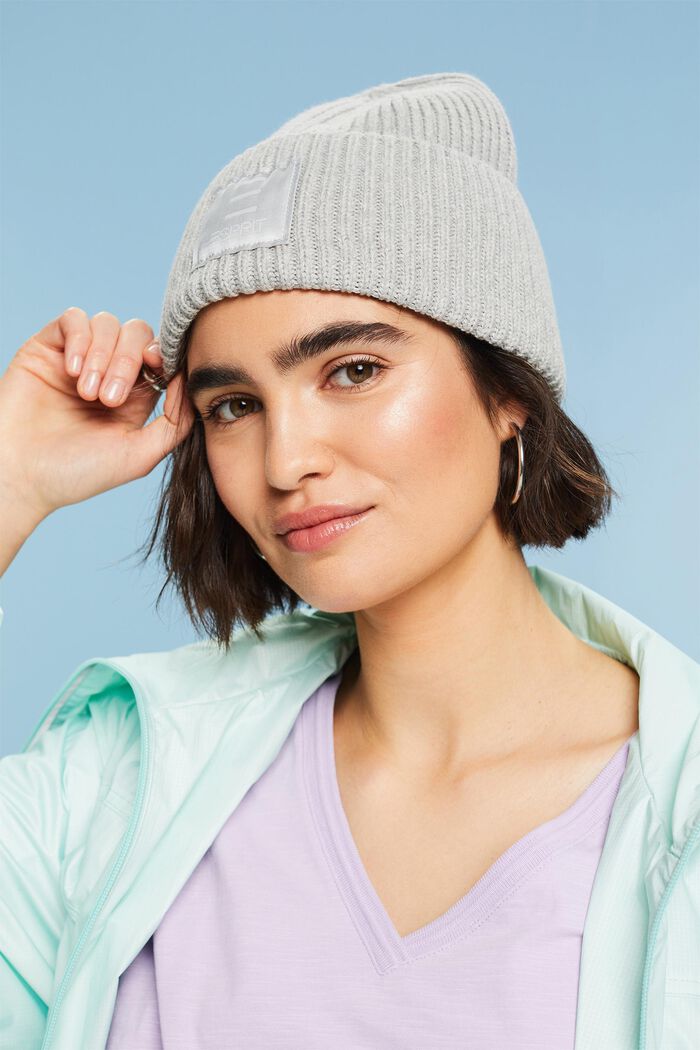 Rippstrick-Beanie aus Baumwolle