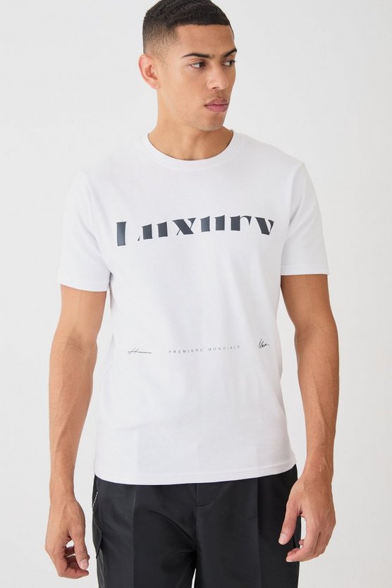 Slim-Fit T-Shirt mit Luxury Print