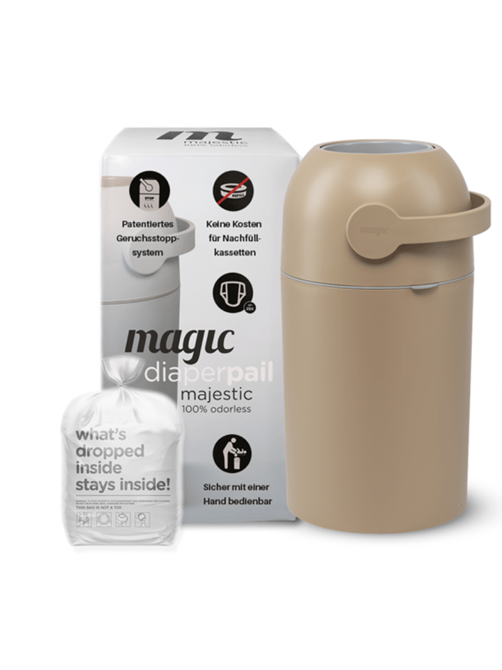 Kinderhaus Blaubär Magic Majestic Windeleimer mit 1er Nachfüllpack TOP in Sesame günstig kaufen onesize
