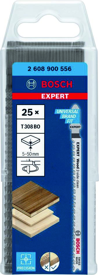 Bosch plavi pribor 2608900556 Expert „Drvo, dvostrano čišćenje“™ T 308 BO list pile za odkuperivanje, 25 dijelova