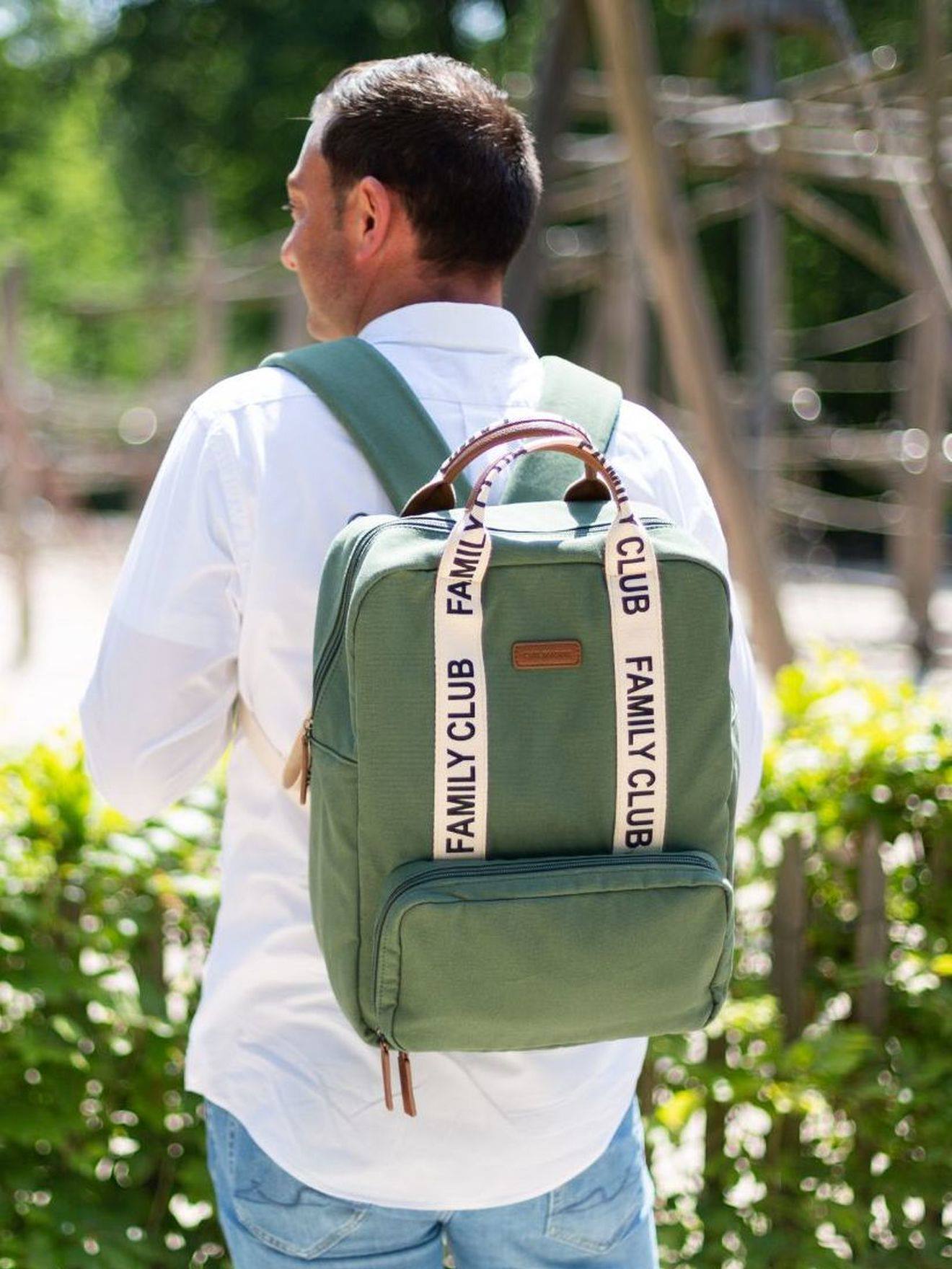 Childhome Eltern Wickelrucksack Family Club Signature CHILDHOME - wollweiß