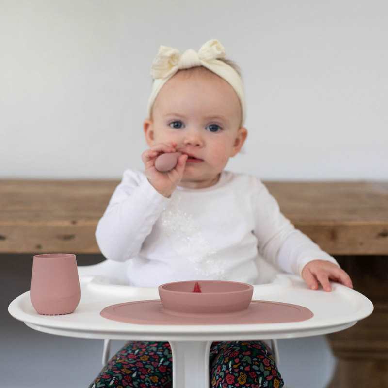 Coffret repas antidérapant first food rouge ancien ezpz