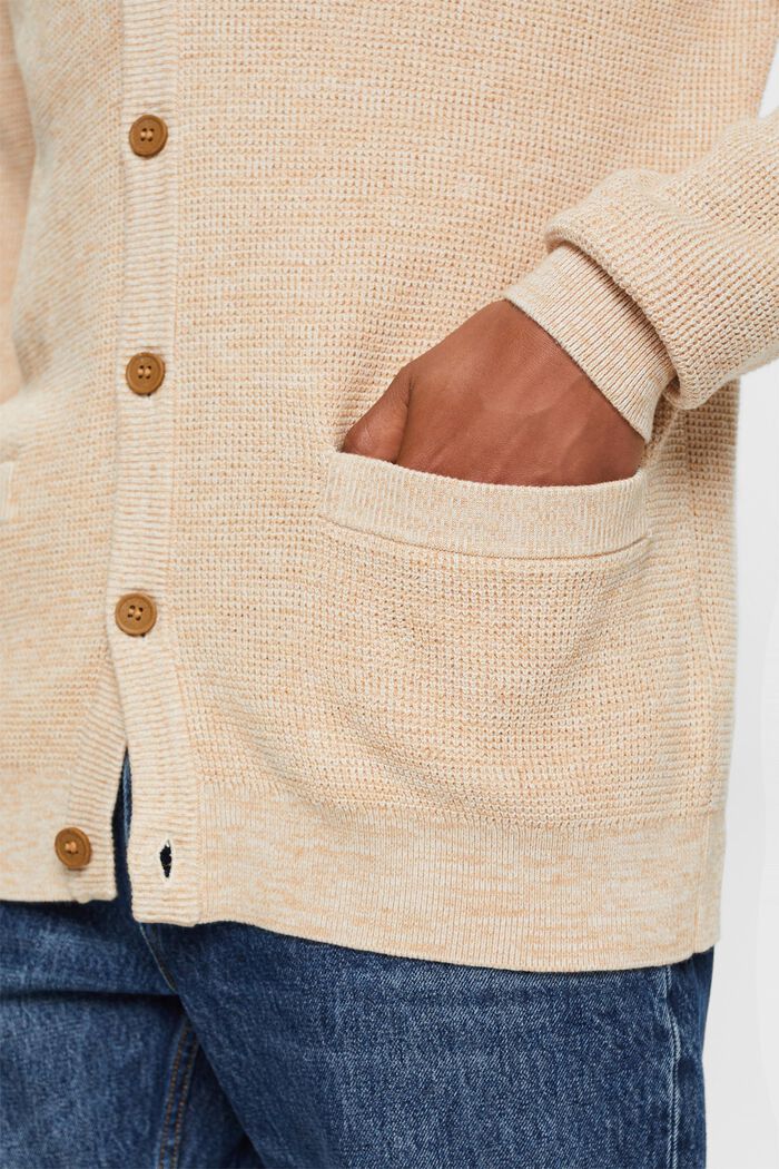 Cardigan mit V-Ausschnitt, 100 % Baumwolle