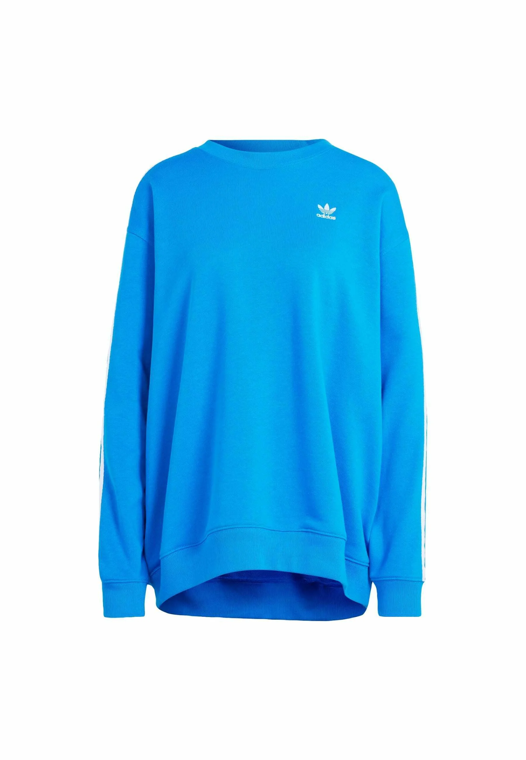 Sudadera adidas Originals de cuello redondo extragrande con tres rayas