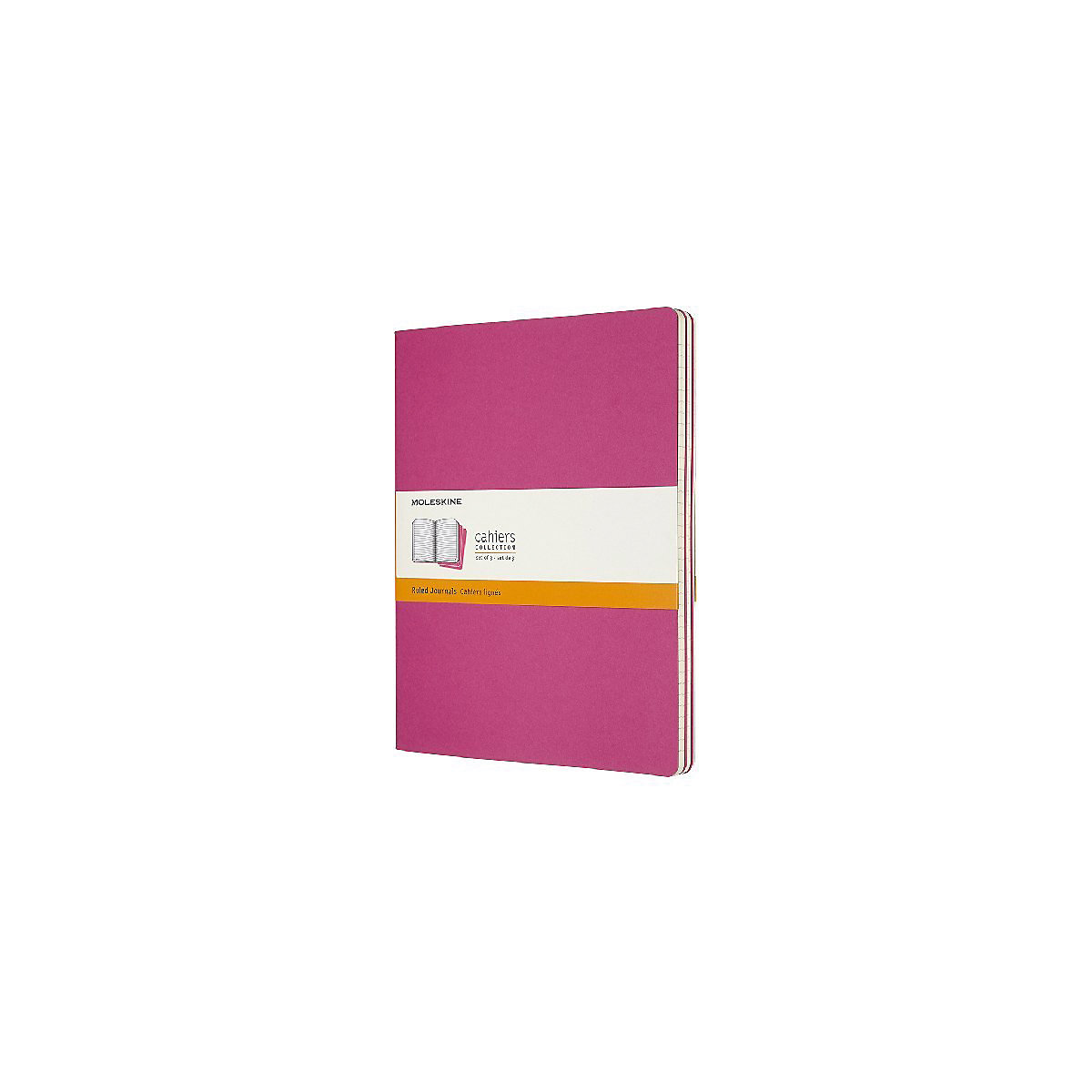 Moleskine Cahier Notizhefte Liniert, Xlarge, Kartoneinband, 3er Set, Kinetisches Pink