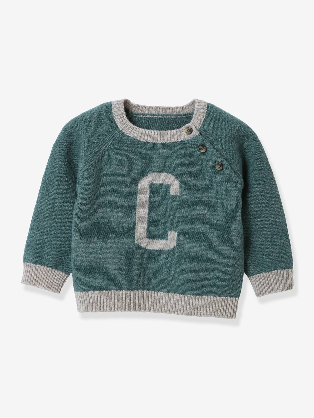 Cyrillus Baby Pullover CYRILLUS mit Lammwolle - grün