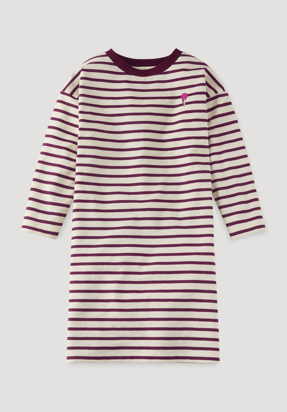 Ringel-Kleid aus reiner Bio-Baumwolle