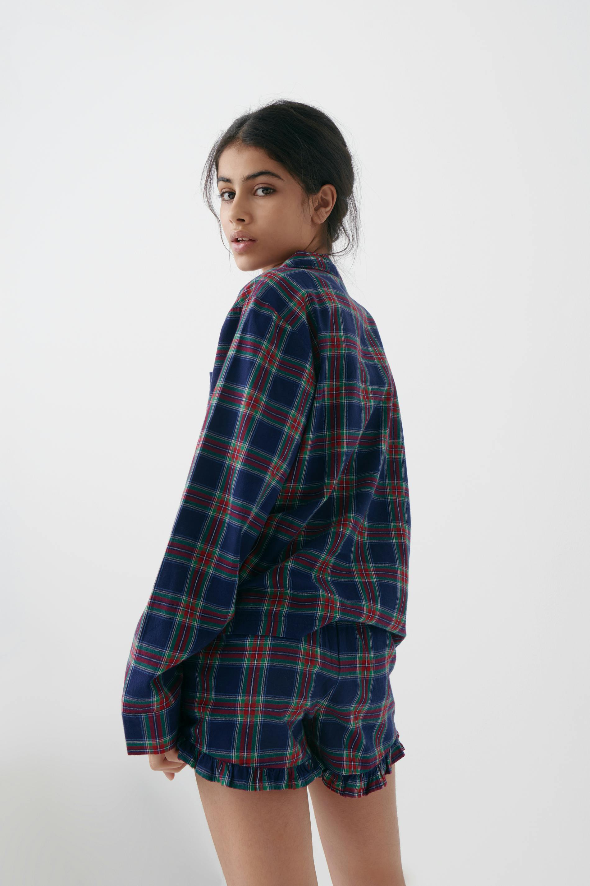 Y flannel pj shorts