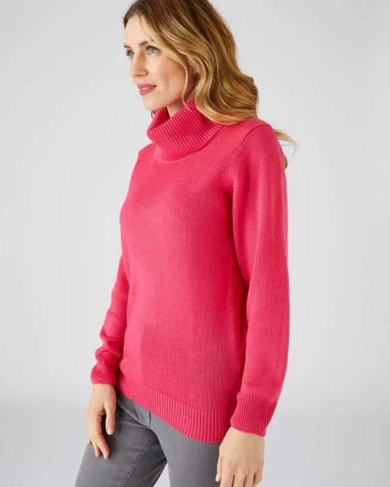 Pull col boule manches longues