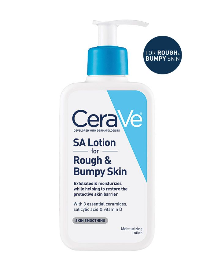 Lotion à l'acide salicylique pour peaux rugueuses et granuleuses