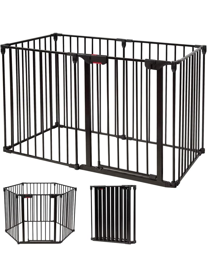 COSTWAY Kaminschutzgitter 6 Elemente in Schwarz günstig kaufen onesize