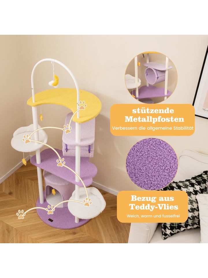 COSTWAY Kratzbaum Wolkenförmig in Lila günstig kaufen onesize