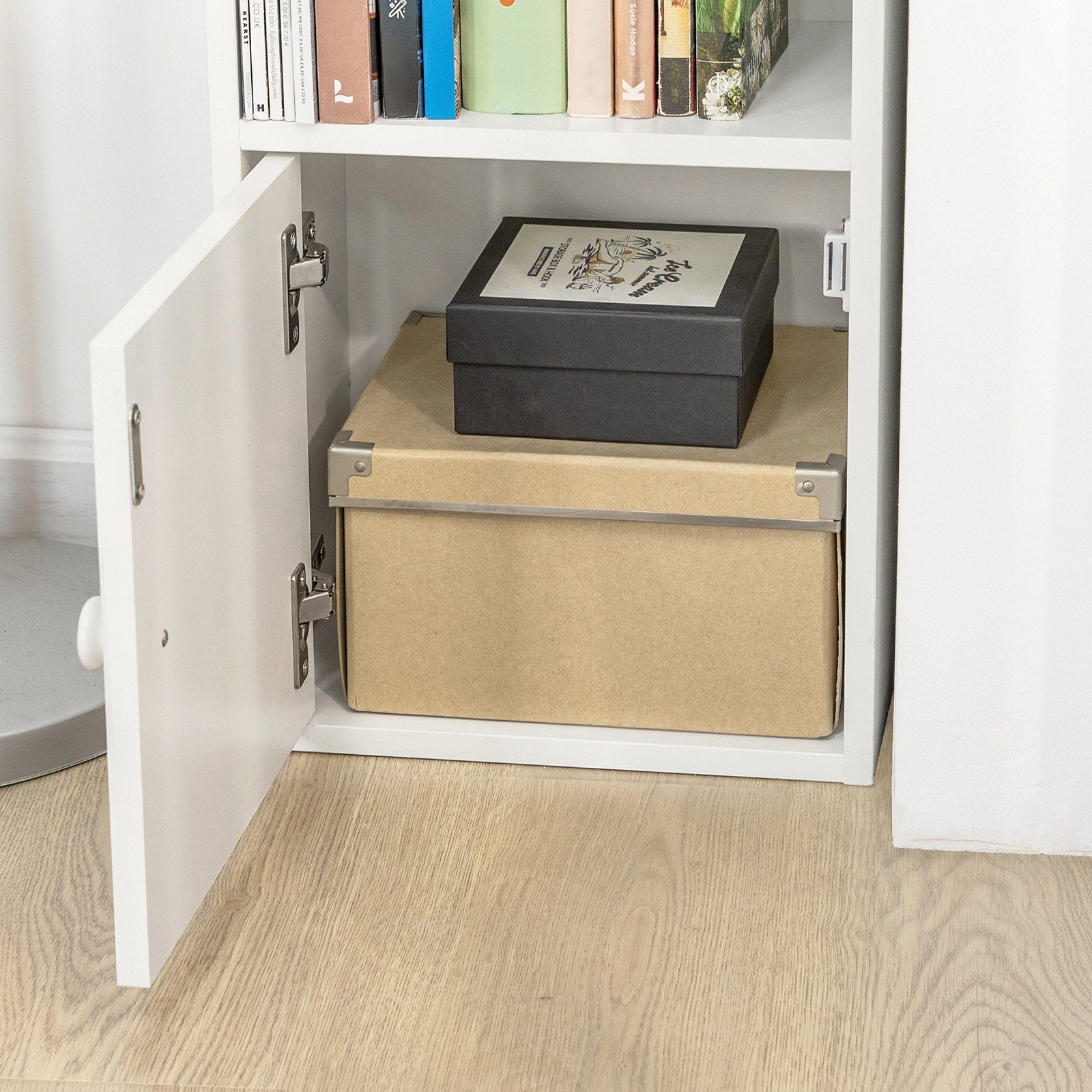 SoBuy Bücherregal STR10, mit Schubladen Bücherschrank Standregal Aufbewahrungsregal Büroregal