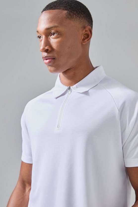 Man Active Golf Poloshirt mit Reißverschluss