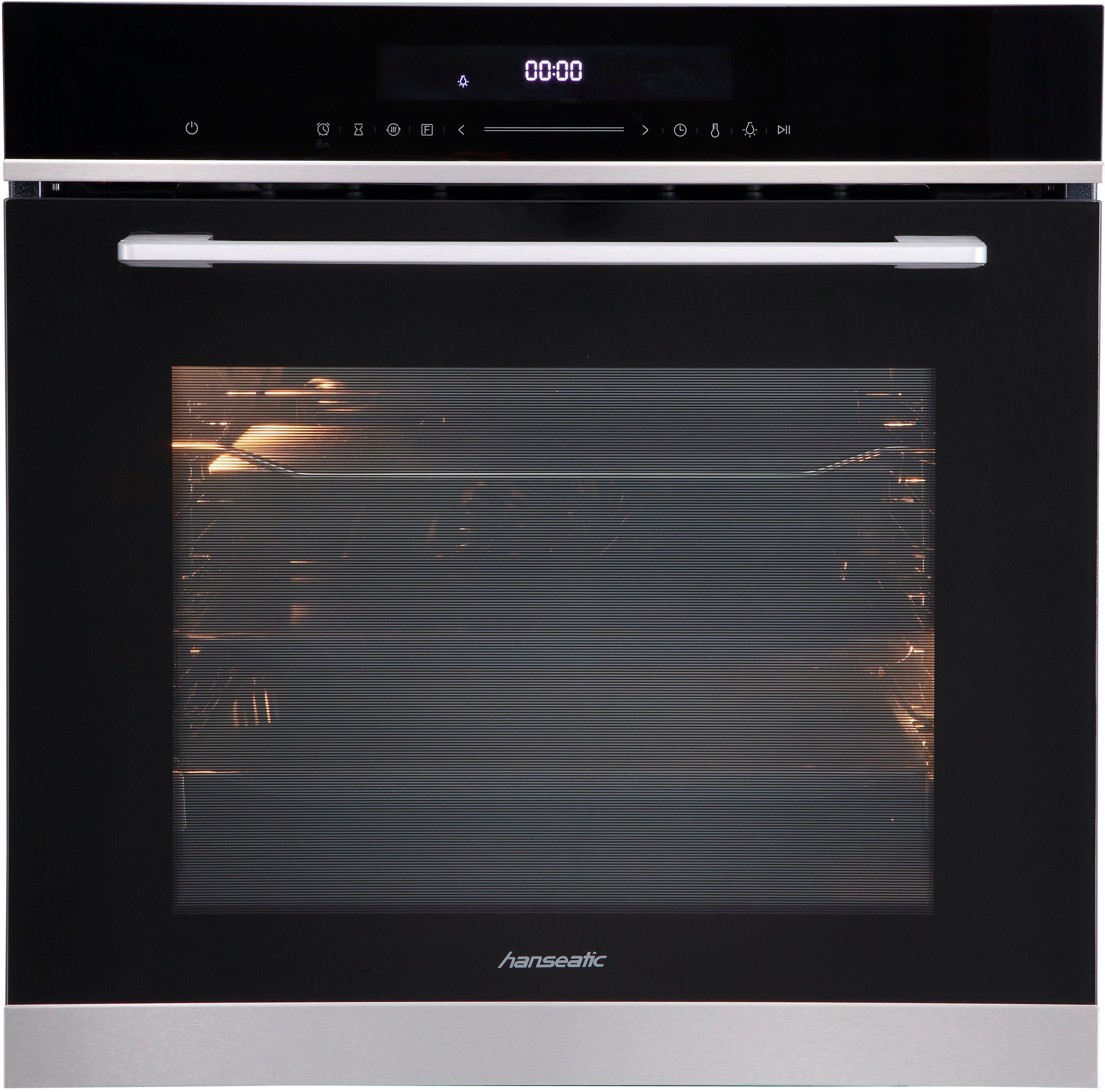Hanseatic Einbaubackofen HBO7213PA1, Pyrolyse-Selbstreinigung