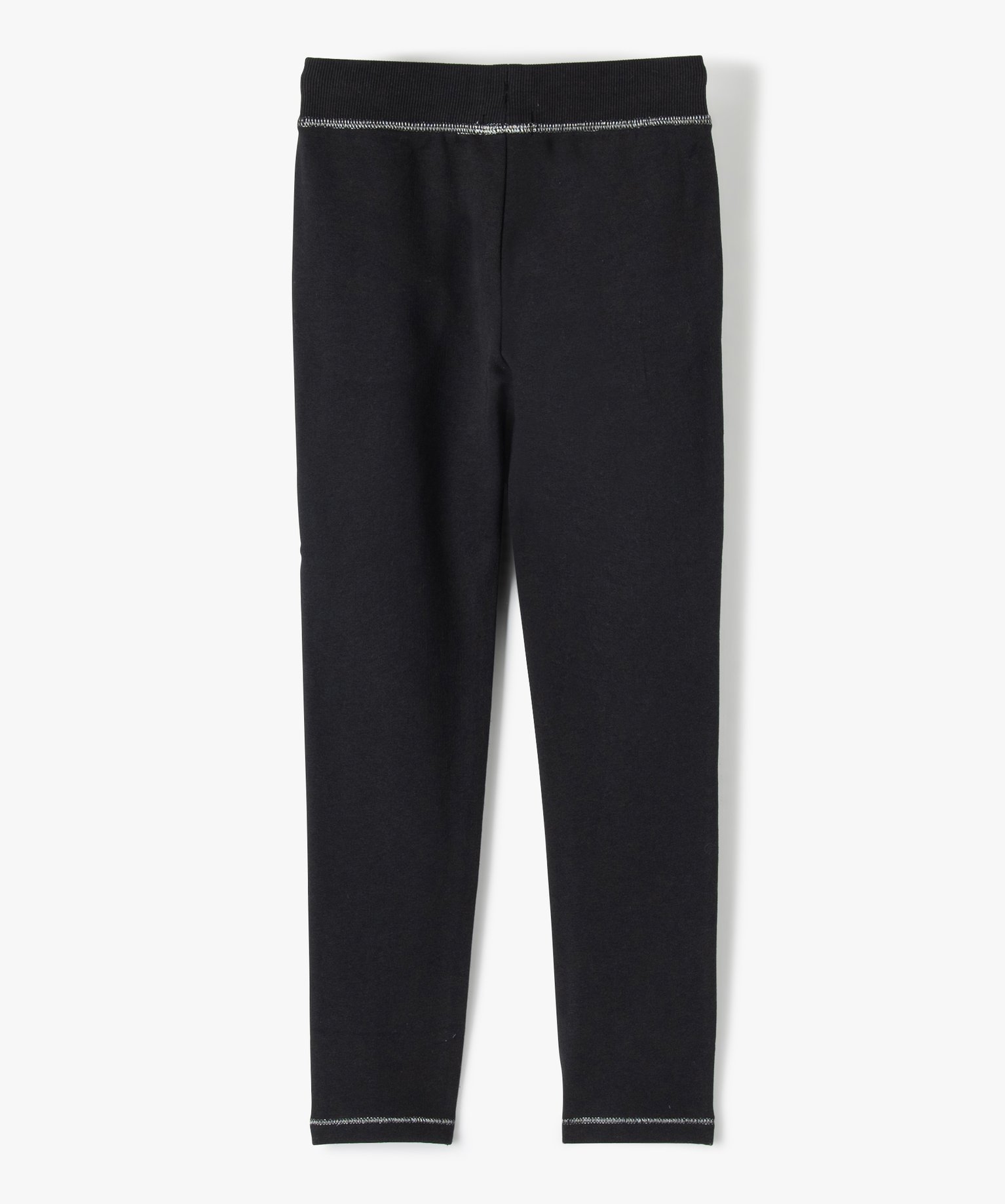 Leggings de sport fille avec surpiqres pailletées noir | GEMO