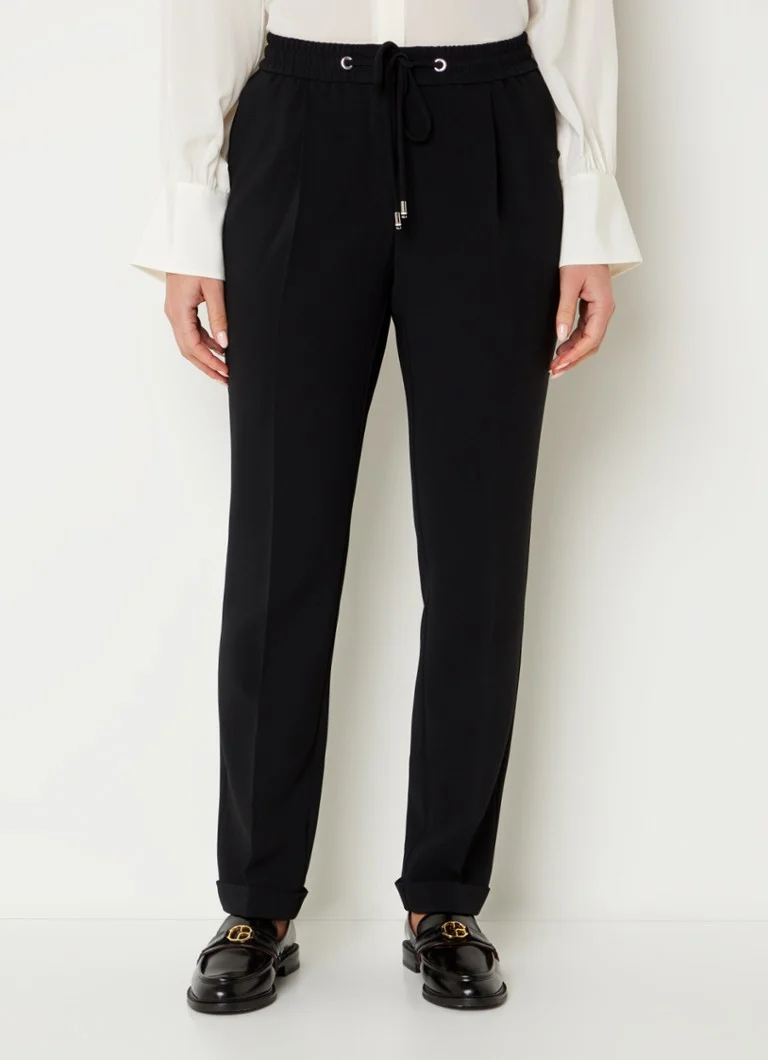 Pantaloni HUGO BOSS Tariyanah Stretch Slim Fit cu talie medie