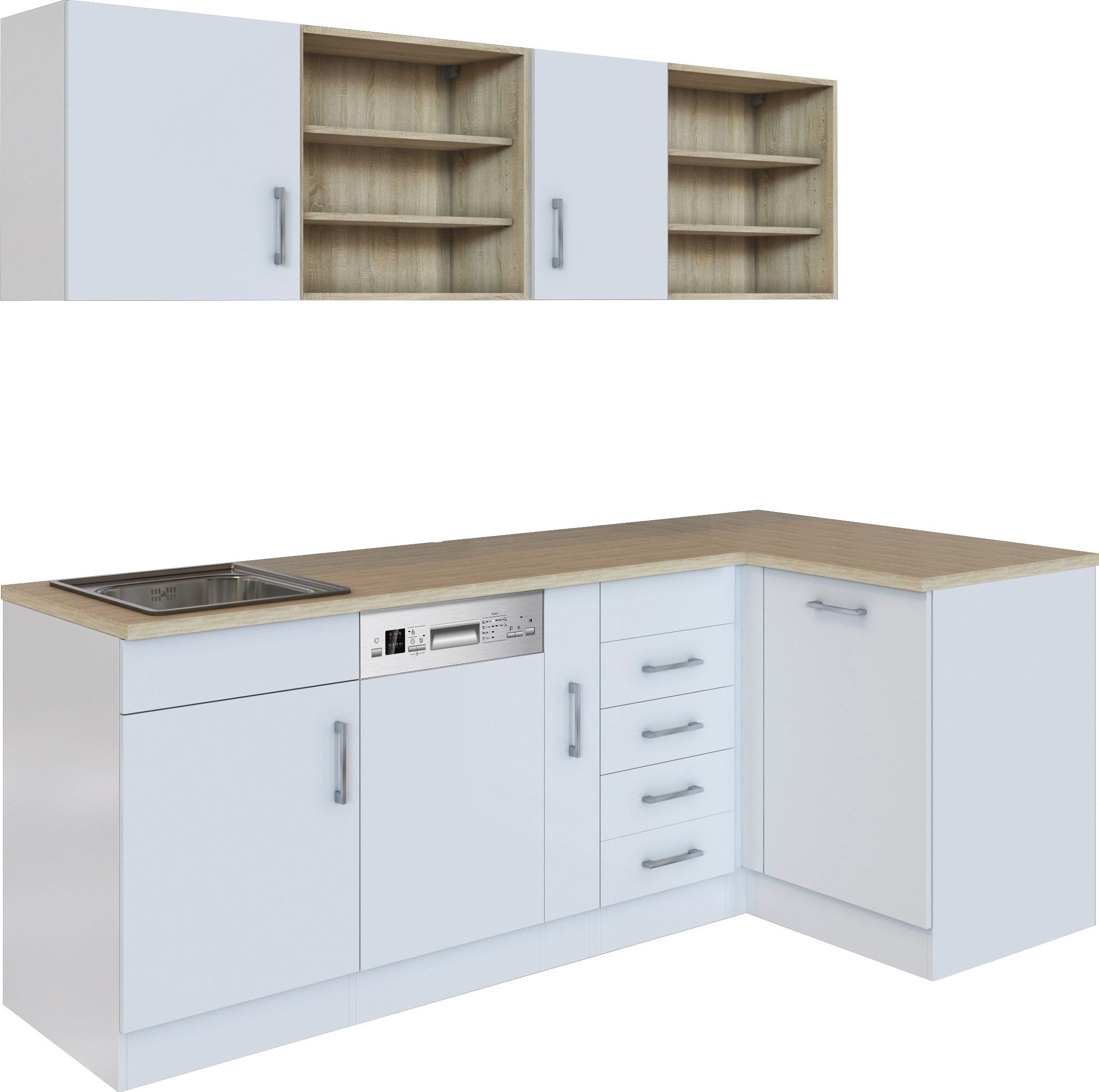 HELD MÖBEL Küche Mali, Stellbreite 210/110 cm, mit E-Geräten