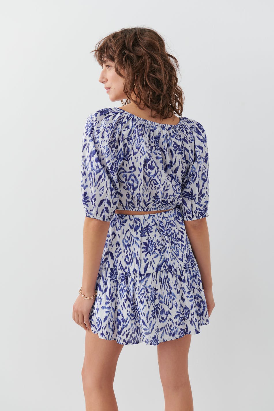 Frill mini skirt