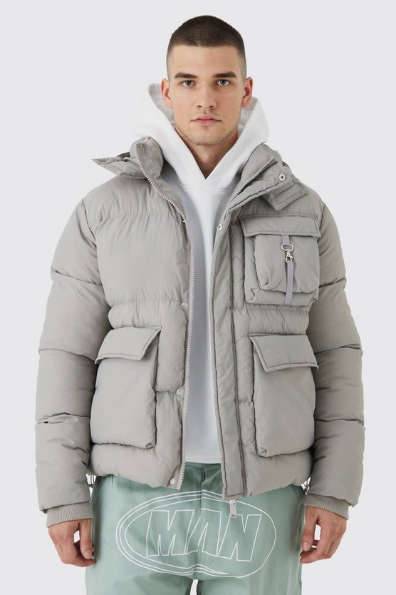 Tall kastiger Parka mit Utility-Taschen