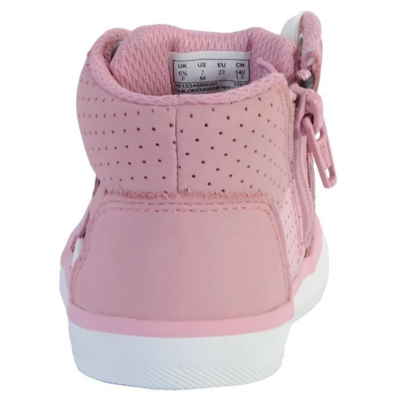 Basket Montante Cuir Enfant Clarks City Flake rose