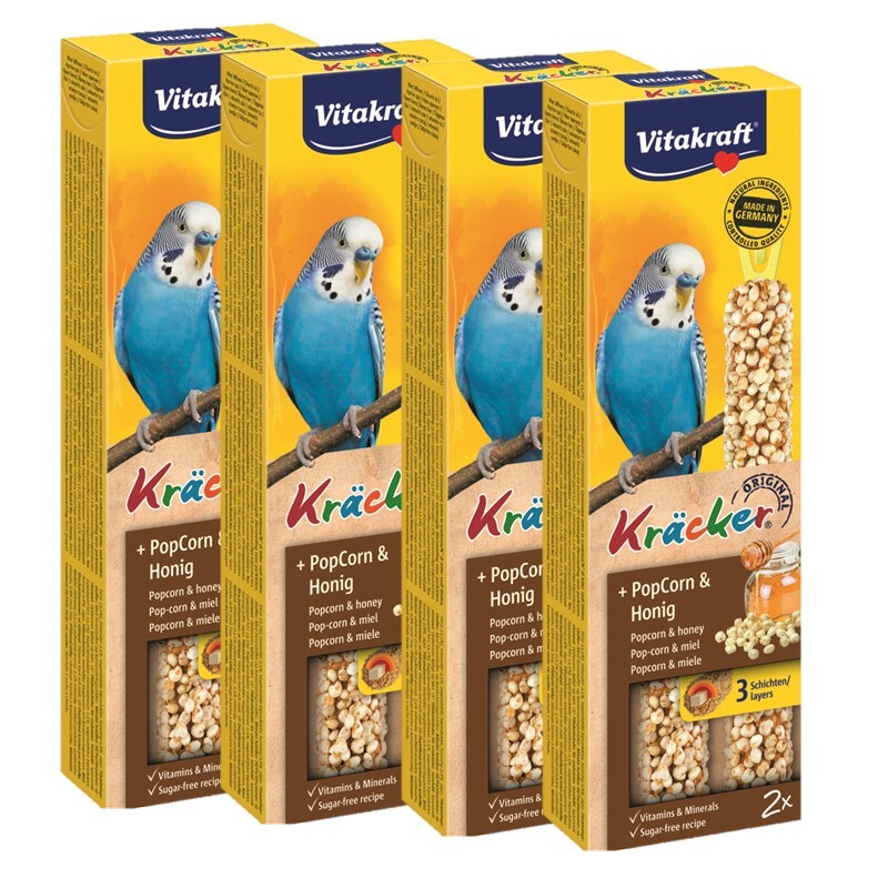 Vitakraft Snacks Vitakraft Kräcker Wellensittich 4x2er Honig-Popfit