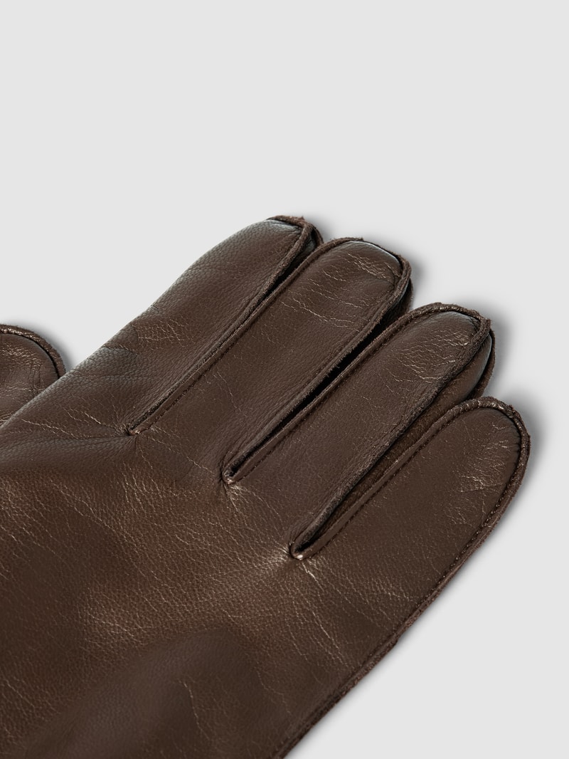 Handschuhe aus Leder Modell 'Kranton' in dunkelbraun