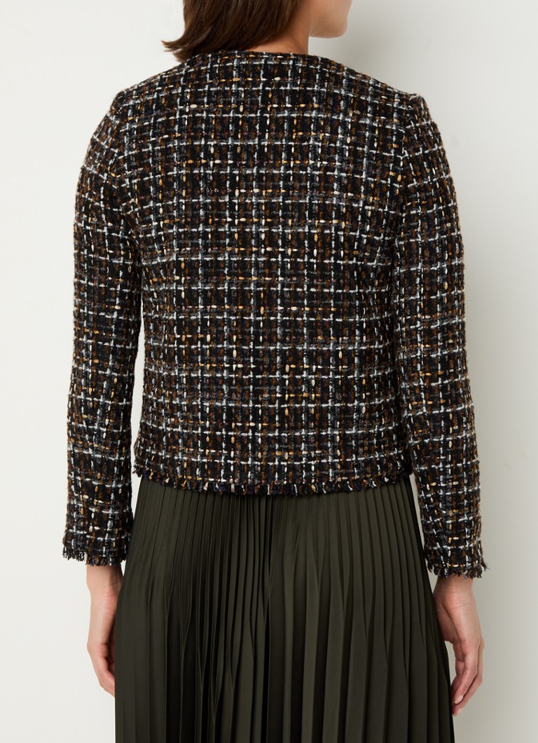 Gerard Darel Mathilda rövidített tweed blézer mellzsebekkel