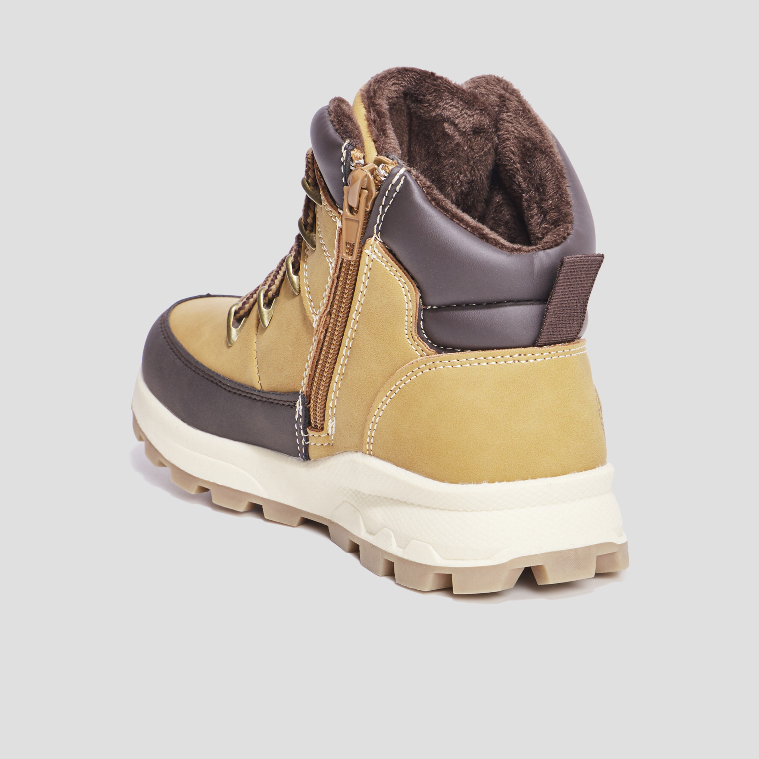 Bottines zippées Trappeur Barato jaune garçon | La Halle