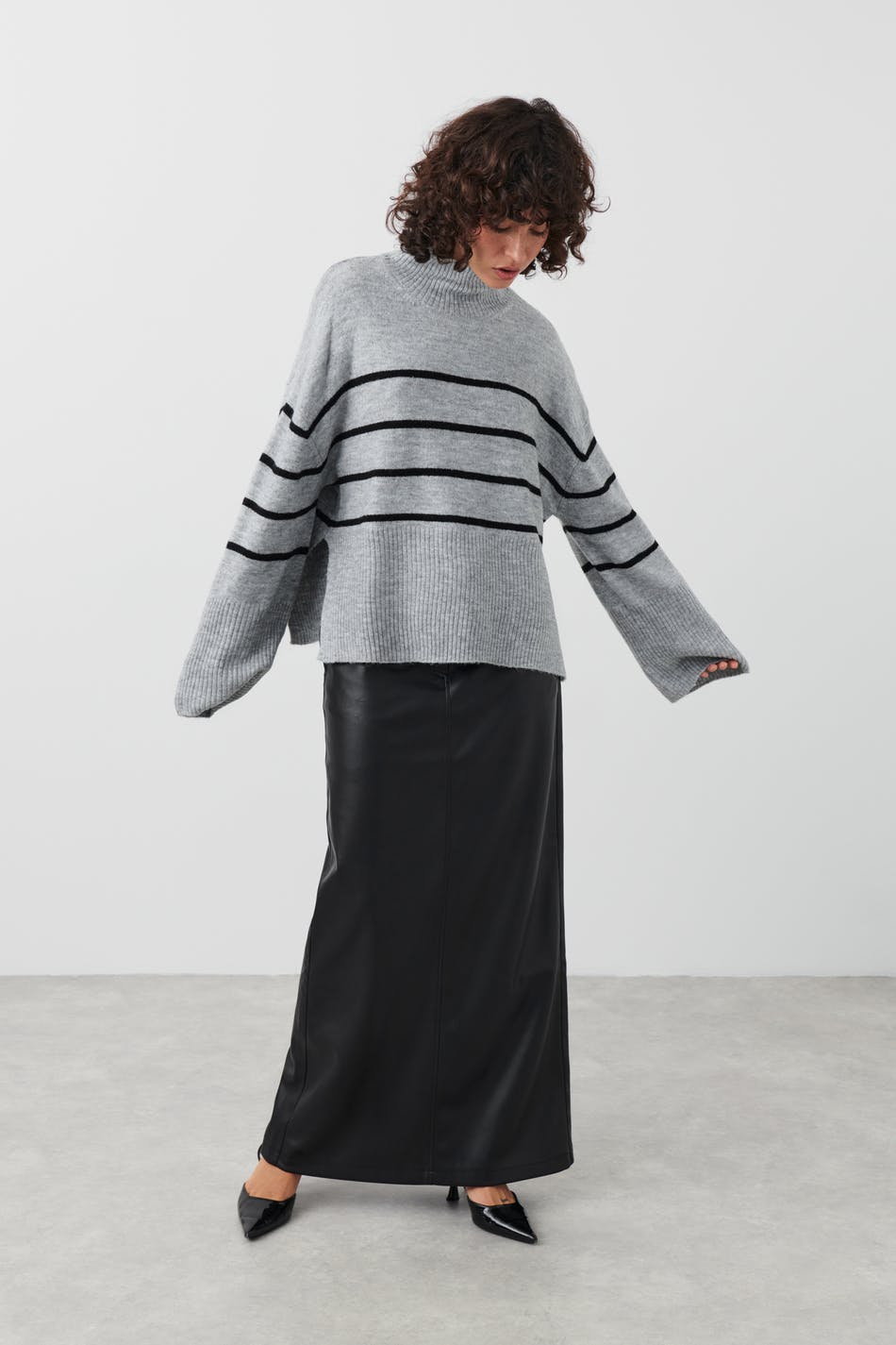 Turtleneck knit sweater