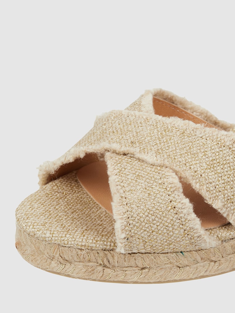 Wedges mit Glitter-Effekt Modell 'Bluma' in gold meliert