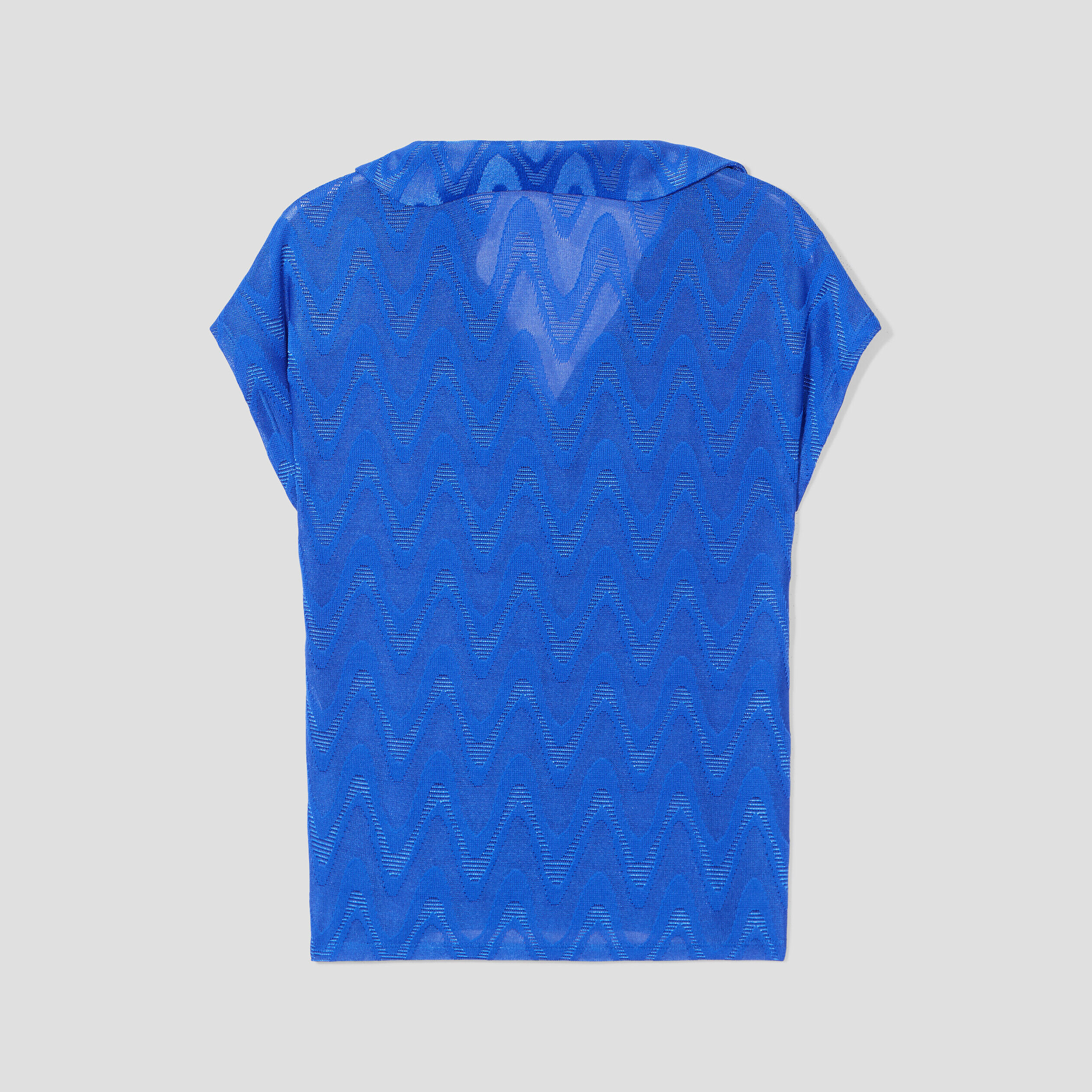 Chemise manches courtes bleu electrique femme | Cache Cache