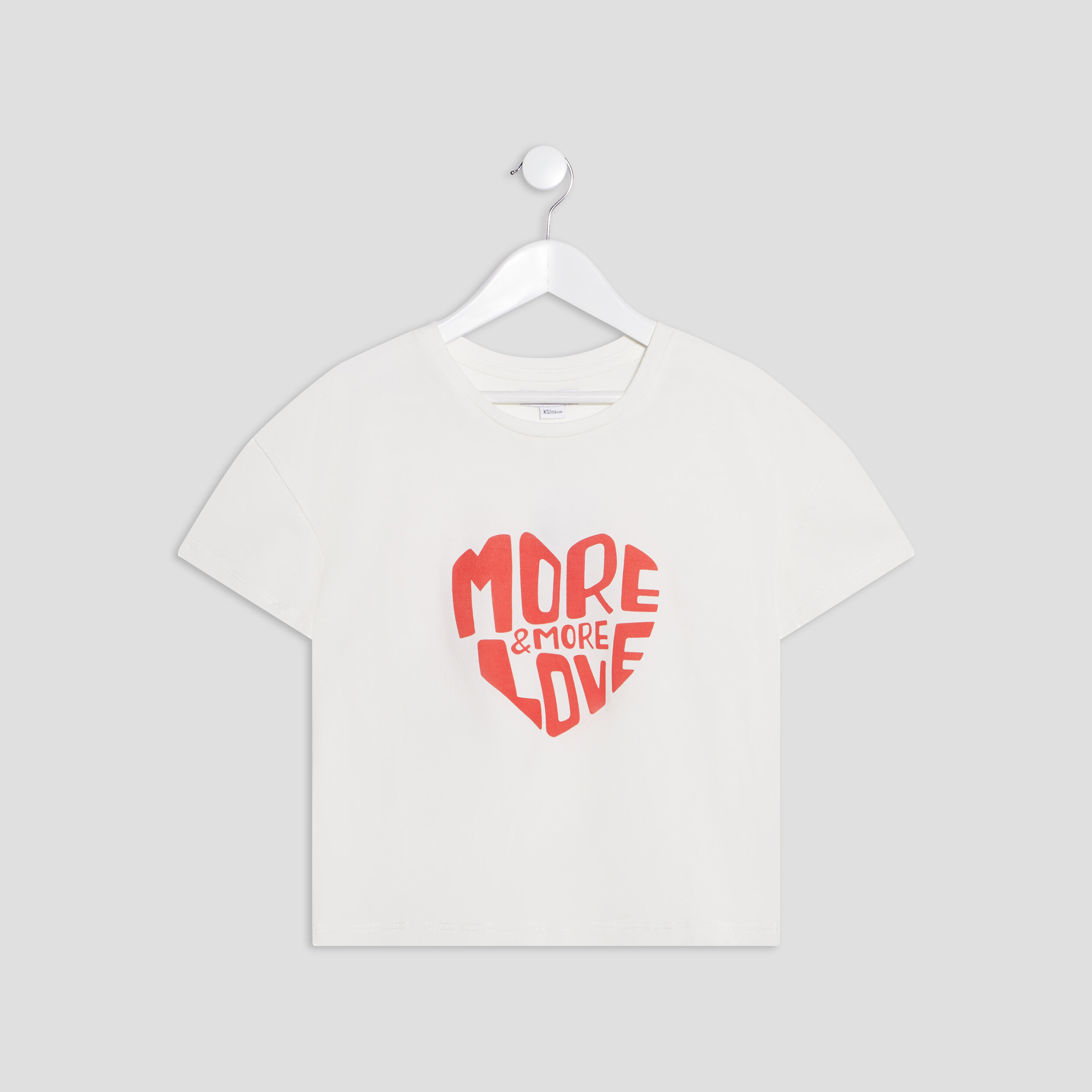T-shirt cropped manches courtes ecru femme | La Halle