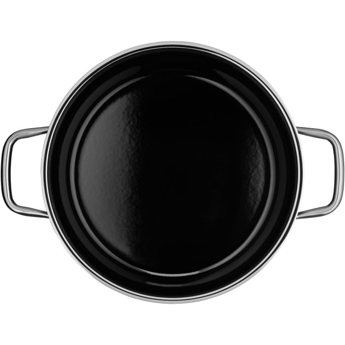 Fusiontec Compact Bratentopf mit Glasdeckel, 24 cm, Black