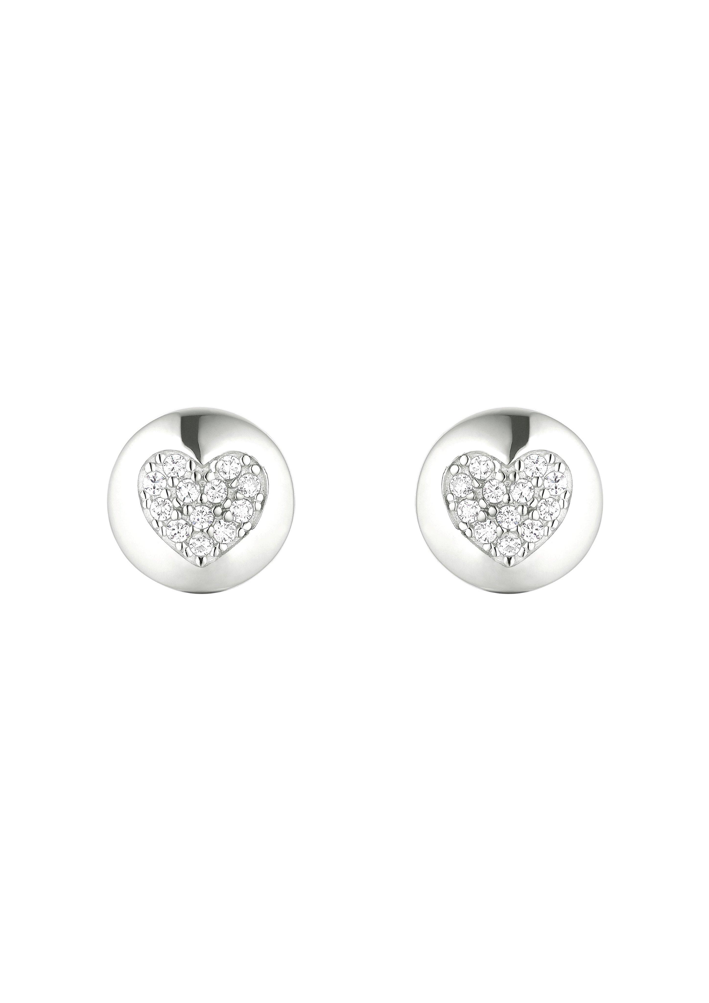 Silber-Ohrstecker mit Herzmotiv  6009549-92E0