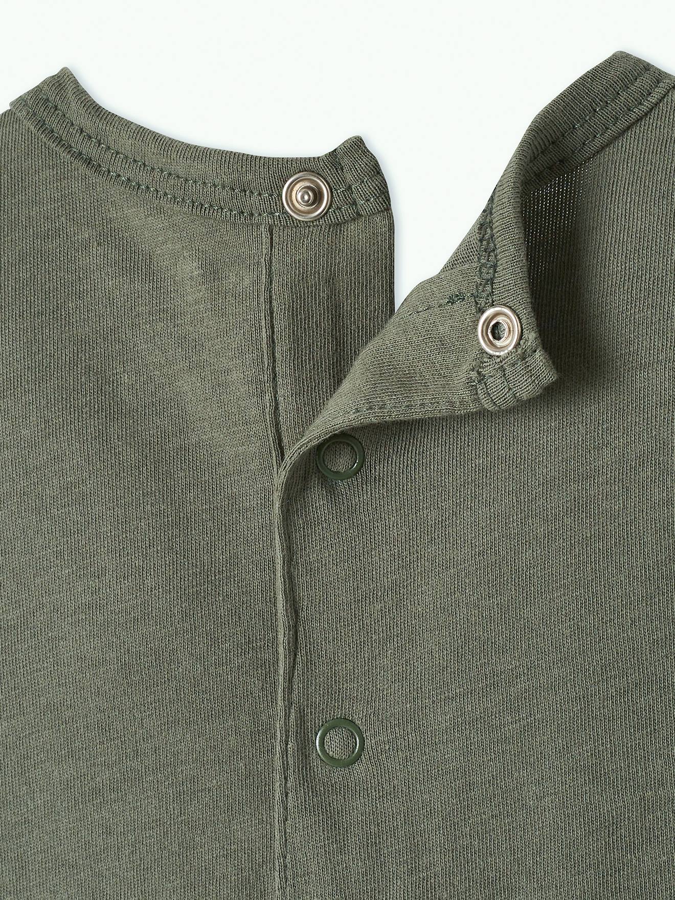 Vertbaudet Baby Kurzoverall, Tier-Motive BASIC Oeko-Tex - khaki affe