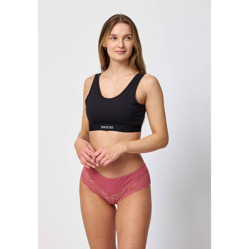 Snocks Hipster mit Spitze aus Bio-Baumwolle Unterhose Damen