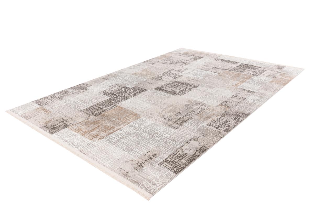 megusta Fransenteppich Grau / Silber 120cm x 180cm