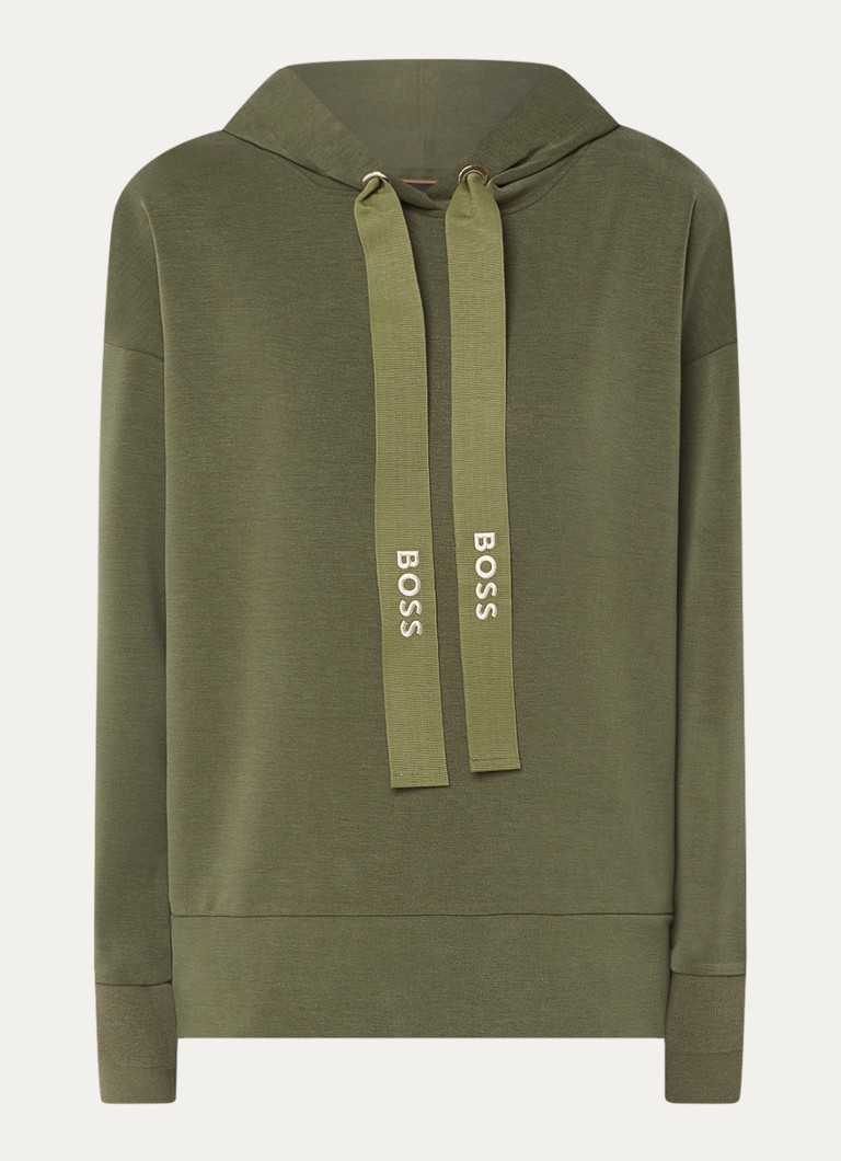 HUGO BOSS Efelpa džemperis su gobtuvu ir logotipu
